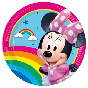8 Assiettes Minnie Rainbow