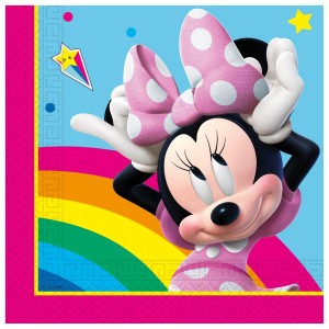 20 Serviettes Minnie Rainbow