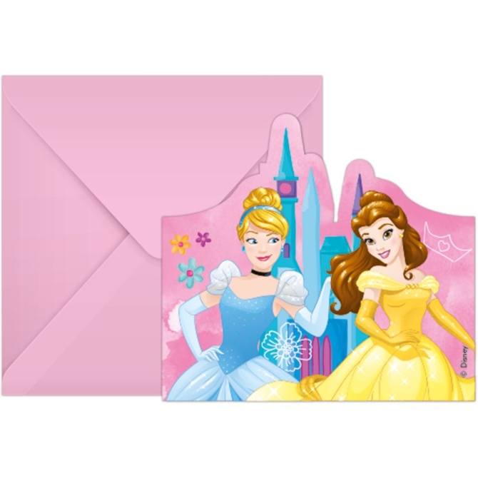 6 Invitations Princesse Live 