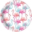 8 Assiettes Flamant Rose Tropical