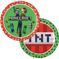 Contient : 1 x 8 Assiettes Minecraft