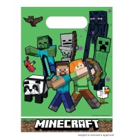 6 Pochettes Cadeaux Minecraft