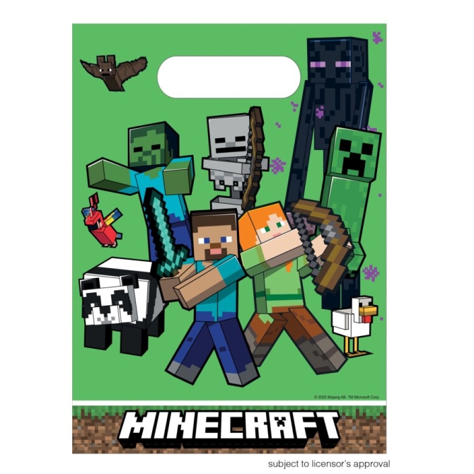 6 Pochettes Cadeaux Minecraft