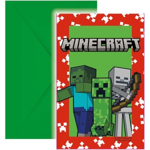 6 Invitations Minecraft