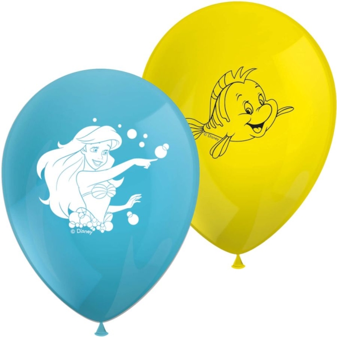 8 Ballons Ariel La Petite Sirne 