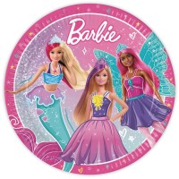 Contient : 1 x 8 Assiettes Barbie Fantasy
