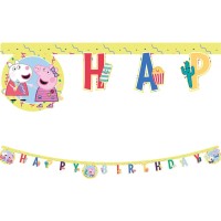 Guirlande Lettres Happy Birtdhay Peppa Pig