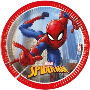 8 Petites Assiettes Spiderman Crime Fighter