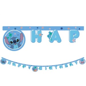 Guirlande Fanions Happy Birthday Stitch