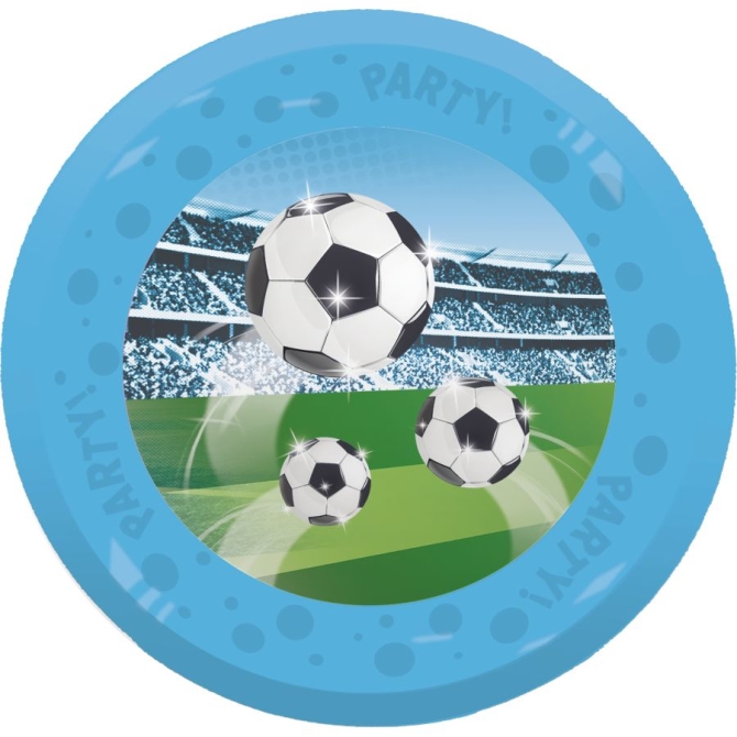 1 Assiette R�utilisable Football - � 21 cm 