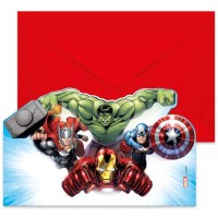 6 Invitations Avengers Crime