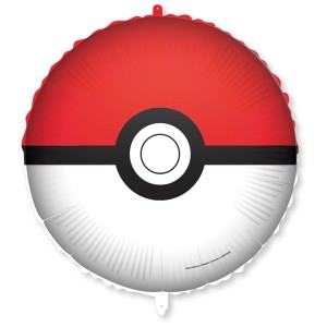 Ballon Aluminium H�lium 46 cm + Poids Pok�ball - Pok�mon