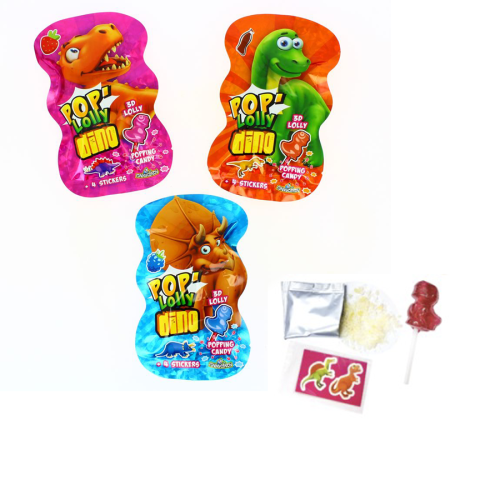 1 Sucette et Poudre Ptillante Dino + Sticker 