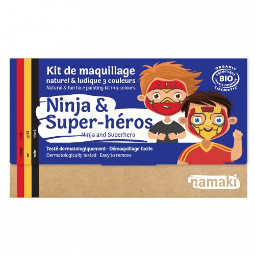 Kit Maquillage 3 Couleurs Ninja & Super Héros BIO 