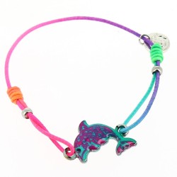 1 Bracelet Cordon Elastique - Dauphin. n°1