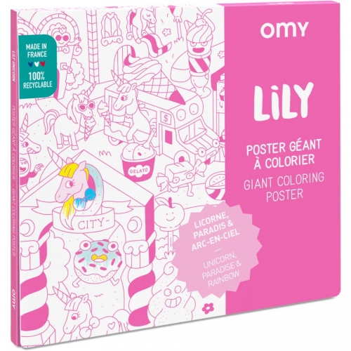 Poster Gant  Colorier - Licorne 