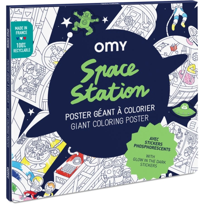 Poster Gant  Colorier - Station Spatiale ( +  stickers) 