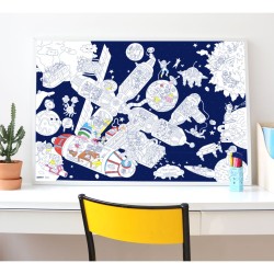 Poster Gant  Colorier - Station Spatiale ( +  stickers). n5