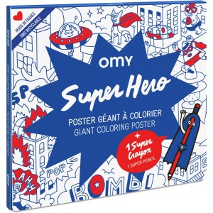 Poster Gant  Colorier - Super Hros (+ crayon)