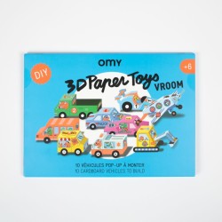 3D Paper Toys Vroom - 10 Vhicules DIY. n10