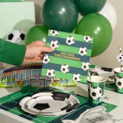 20 Serviettes Coupe - We Are The Champions Foot-Party. n�5