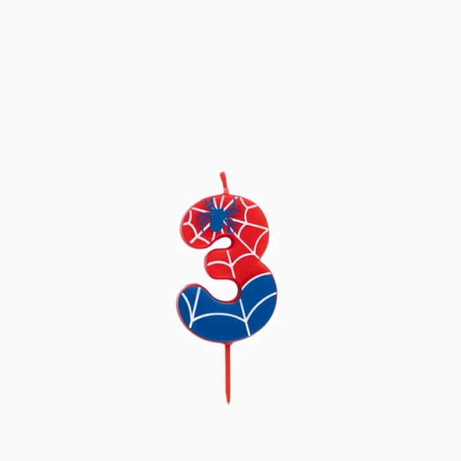 Bougie Spider Chiffre 3 