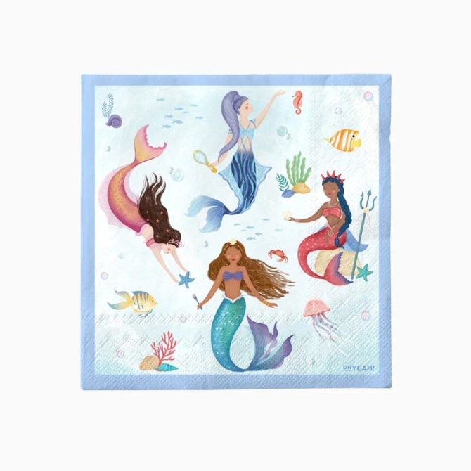 20 Serviettes Royaume des Sirènes