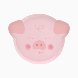 6 Petites Assiettes Ferme en Folie Vaches / Cochons / Poussins. n°1