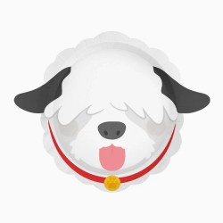 6 Petites Assiettes Ferme en Folie Moutons / Chiens / Poules. n°3