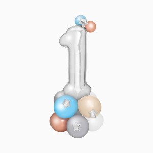 Bouquet de Ballons Argent� � Chiffre 1