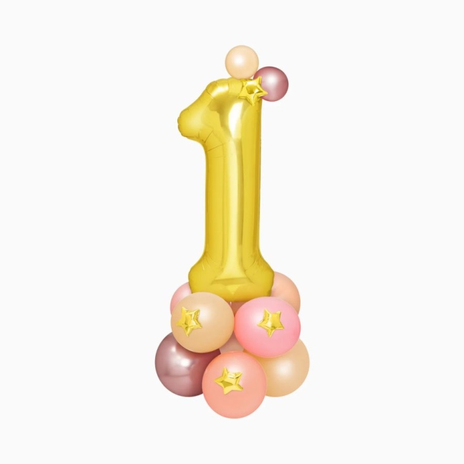 Bouquet de Ballons Doré – Chiffre 1