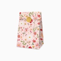 4 Pochettes Cadeaux Floral Rose
