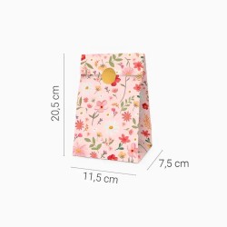4 Pochettes Cadeaux Floral Rose. n°1