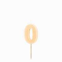 Bougie Chiffre 0 � Cr�me