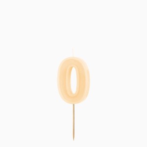 Bougie Chiffre 0 � Cr�me