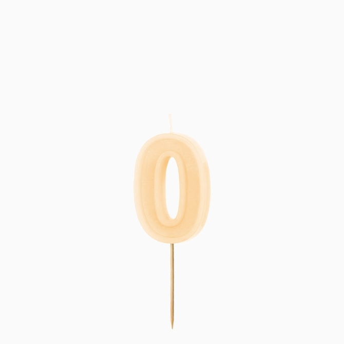 Bougie Chiffre 0 � Cr�me 