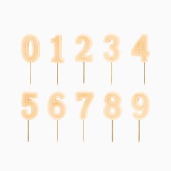 Bougie Chiffre 0 � Cr�me. n�1