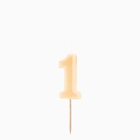 Bougie Chiffre 1 � Cr�me