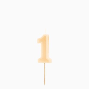 Bougie Chiffre 1 � Cr�me