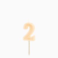 Bougie Chiffre 2 � Cr�me