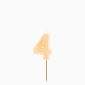 Bougie Chiffre 4 � Cr�me