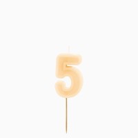 Bougie Chiffre 5 � Cr�me