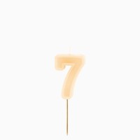 Bougie Chiffre 7 � Cr�me