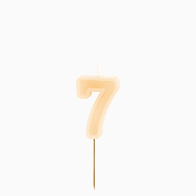 Bougie Chiffre 7 � Cr�me 