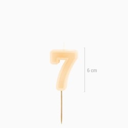 Bougie Chiffre 7 � Cr�me. n�1