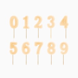 Bougie Chiffre 7 � Cr�me. n�2