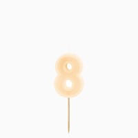 Bougie Chiffre 8 � Cr�me