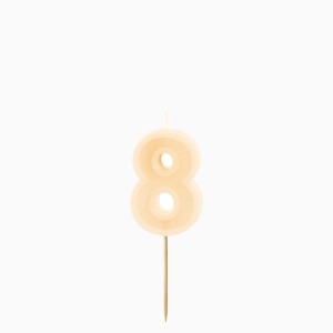 Bougie Chiffre 8 � Cr�me
