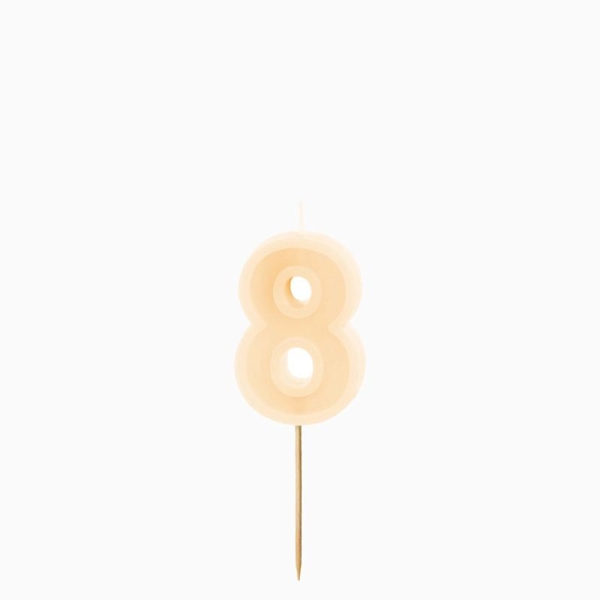 Bougie Chiffre 8 � Cr�me 