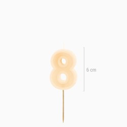 Bougie Chiffre 8 � Cr�me. n�1